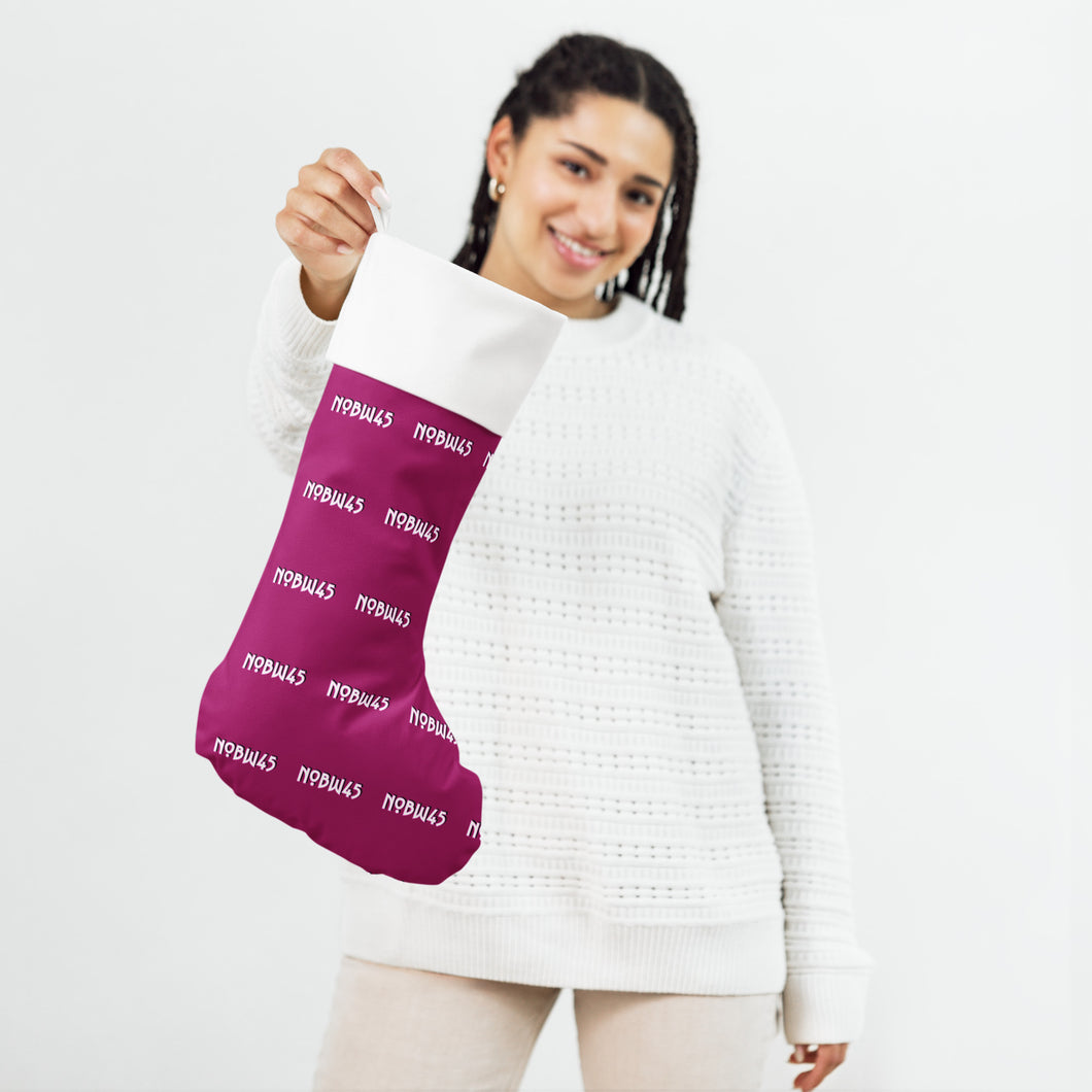 Pink Velvet Christmas stocking