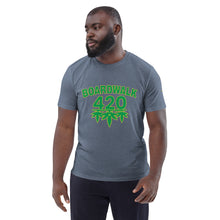 Load image into Gallery viewer, BoardWalk45&#39;s 420 Celebration Unisex organic cotton t-shirt(MeanGreen)
