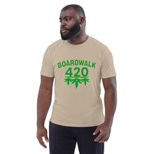 Load image into Gallery viewer, BoardWalk45&#39;s 420 Celebration Unisex organic cotton t-shirt(MeanGreen)
