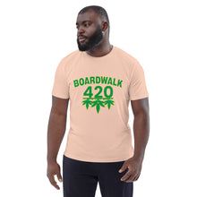 Load image into Gallery viewer, BoardWalk45&#39;s 420 Celebration Unisex organic cotton t-shirt(MeanGreen)
