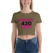 Load image into Gallery viewer, Women’s Boardwalk45&#39;s  420 Celebration Crop Tee
