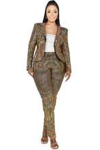 Load image into Gallery viewer, Plus Disco Metallic Sequins 2 Piece Jacket Set
