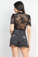 Load image into Gallery viewer, Floral Lace Corset Keyhole Bodysuit
