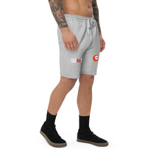 Load image into Gallery viewer, #BW45 &amp; #PBE DigitalTrappin (red&amp;white) fleece shorts
