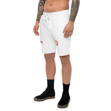 Load image into Gallery viewer, #BW45 &amp; #PBE DigitalTrappin (red&amp;white) fleece shorts
