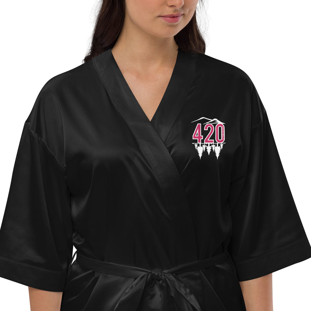 #420/MedicalMarijuana/F*ckCancer Tribute Satin robe by @BoardWalk45